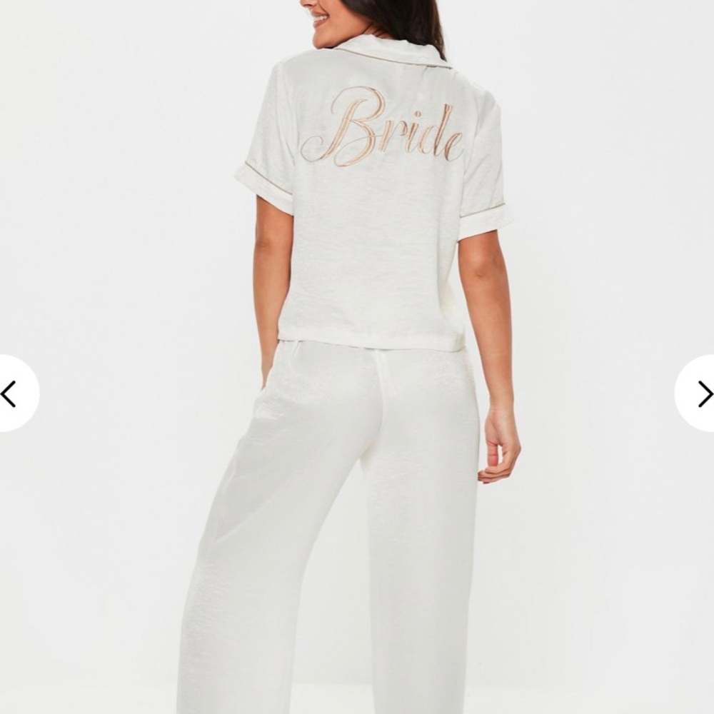 Missguided BRIDE Satin Pajamas